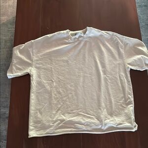 Zara oversized box fit cropped shirt